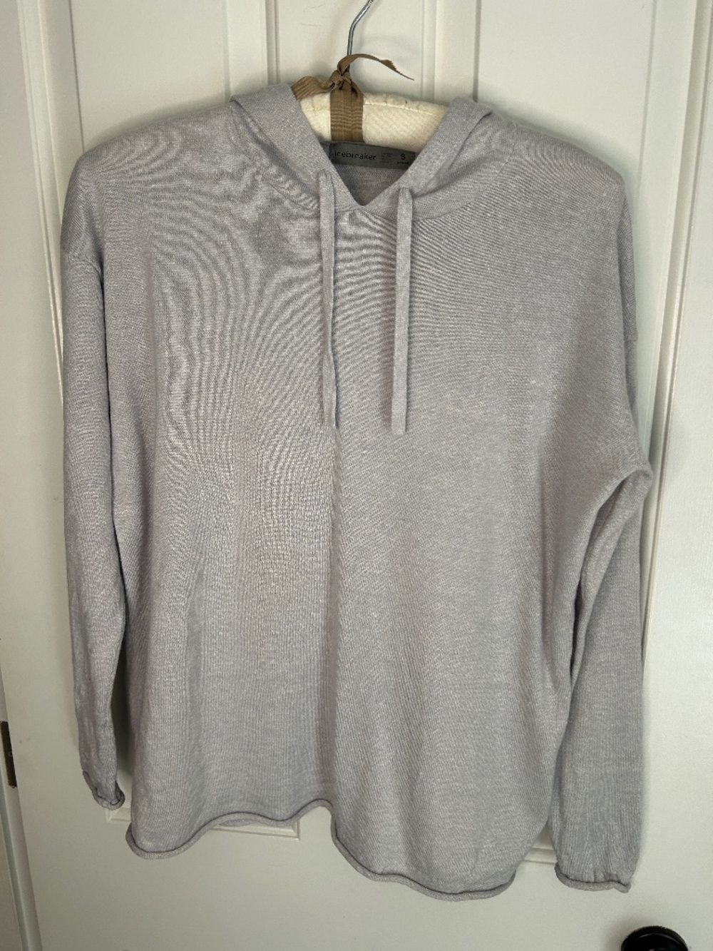 Icebreaker Flaxen Hooded Pullover Sweater - Women's - Light Grey - Small